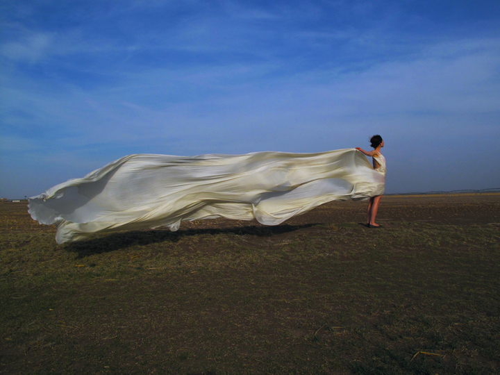 Abbie R Powers performance photography silk dress