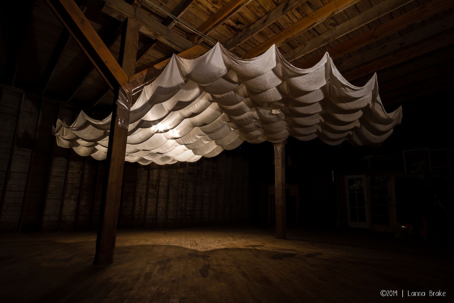 Abbie R Powers silk installation art