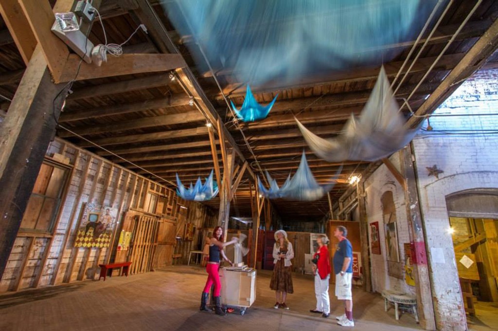 Abbie R Powers silk installation art