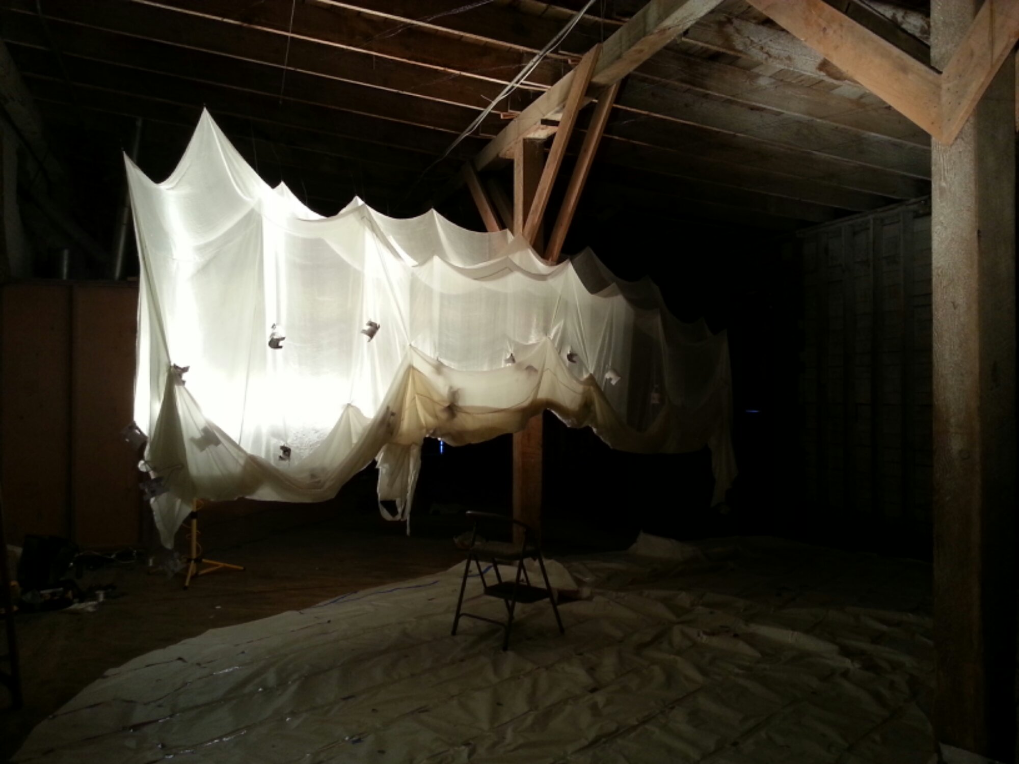 installation art made of silk by Abbie r powers image