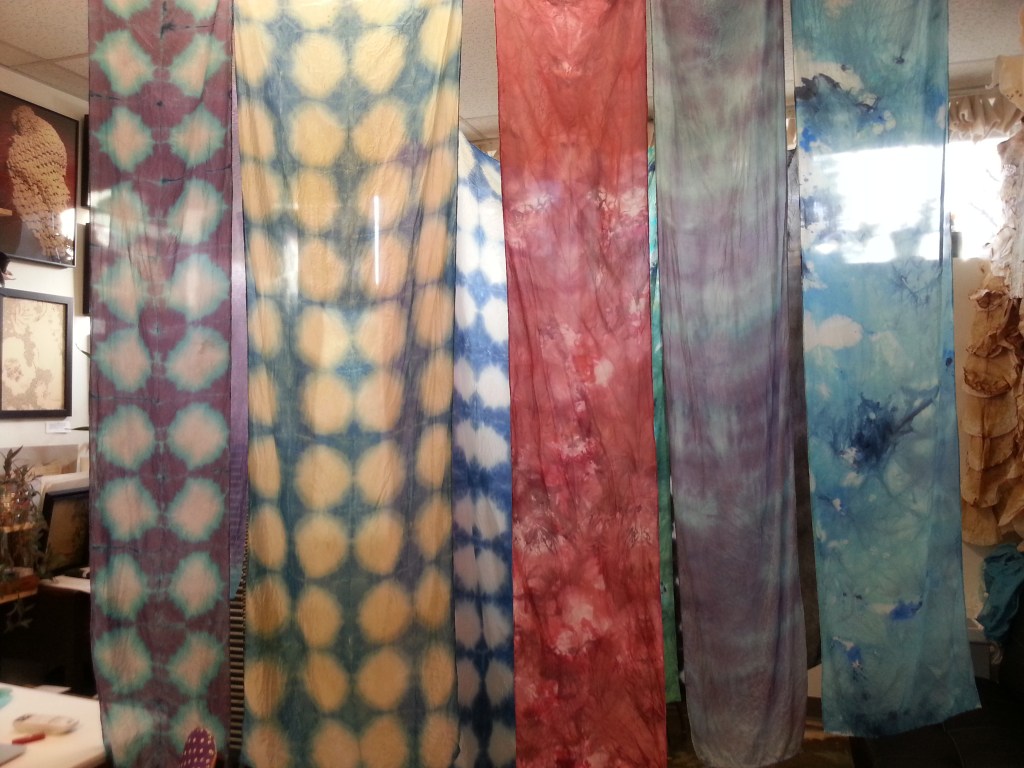 hand dyed silk scarves by abbie r powers