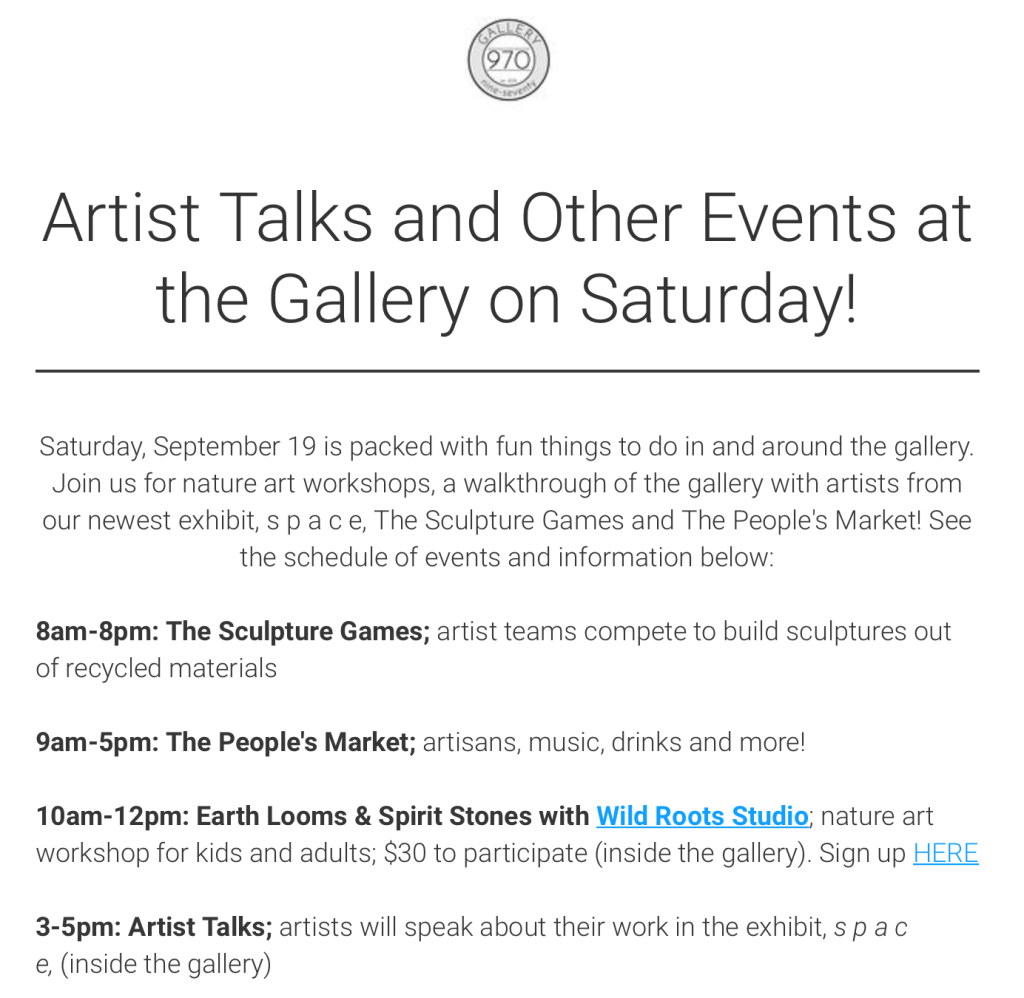 Gallery 970 Artist Talk Info