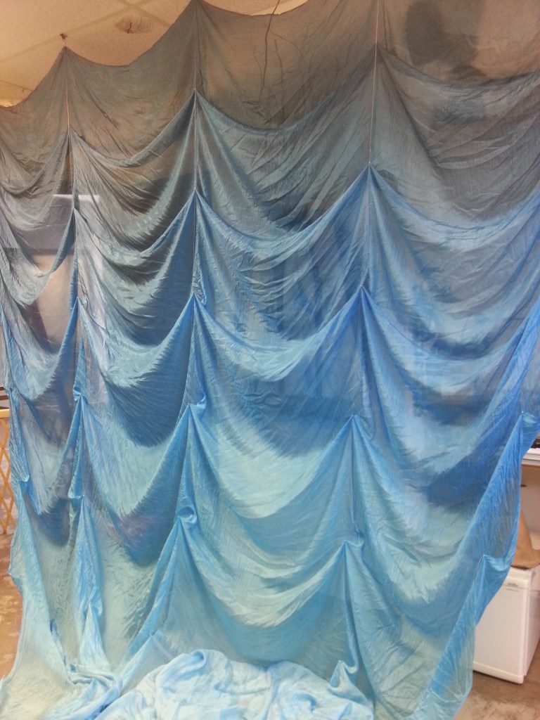 suspended silk installation art abbie r powers