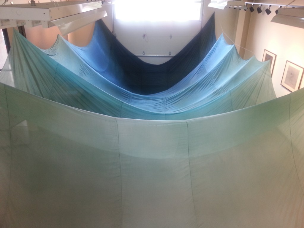 hanging the silk to dry (so it won't get all wrinkled)