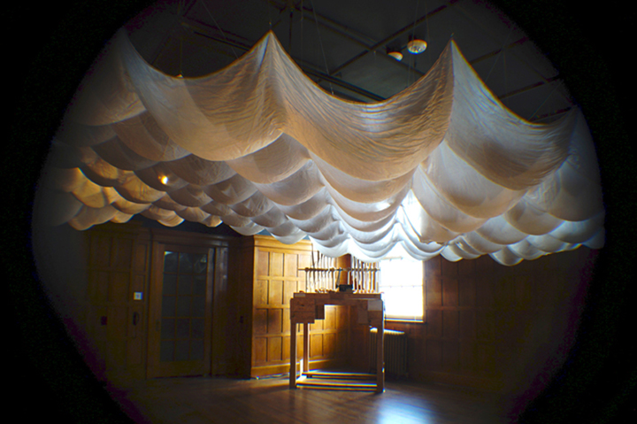 Abbie R Powers silk installation art