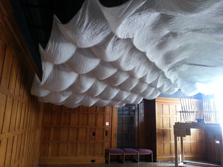 Abbie R Powers silk installation art